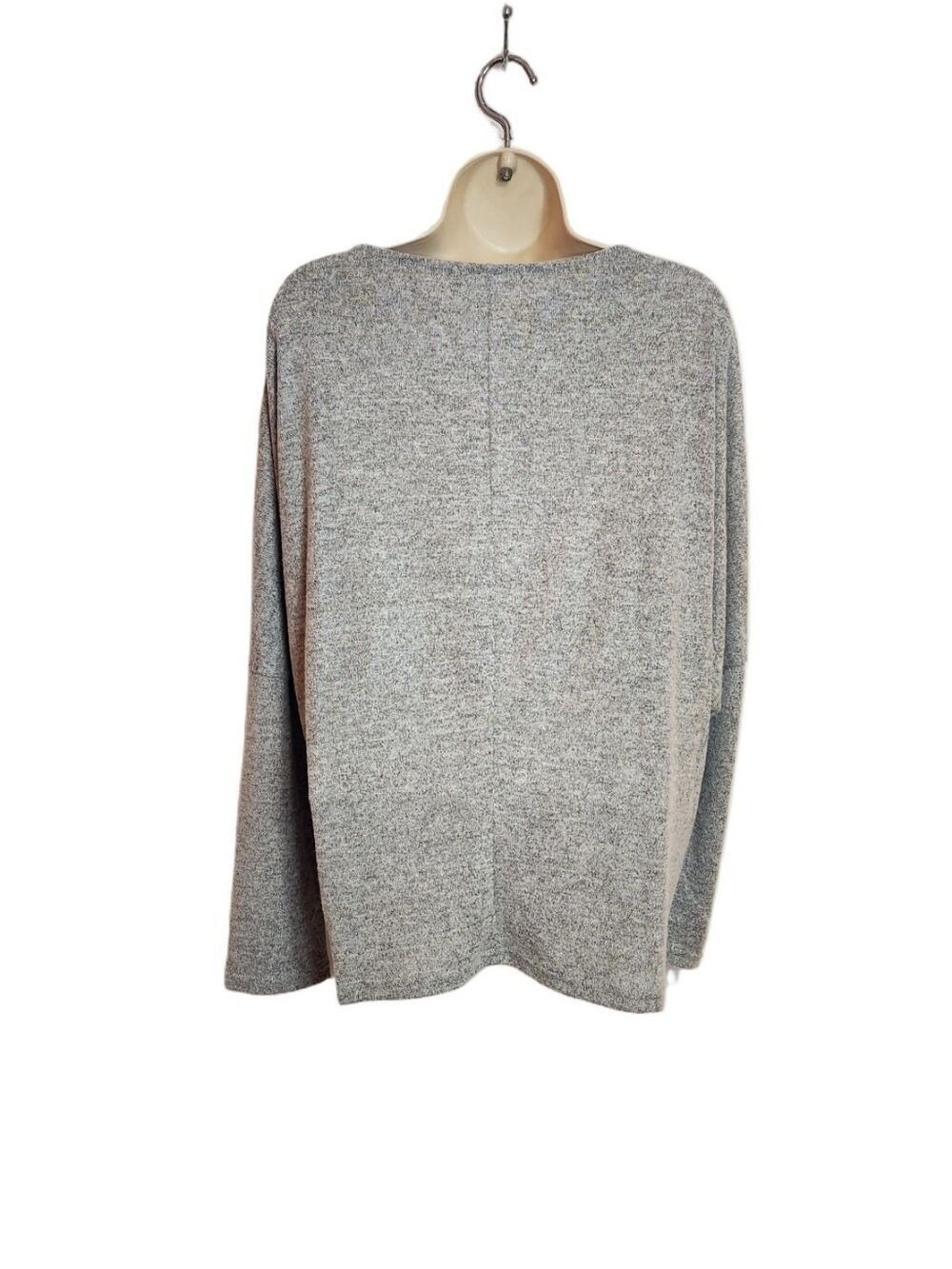 Madison + Hudson Grey Black Bow Sweater Knit Top X-Large - Picture 4 of 8